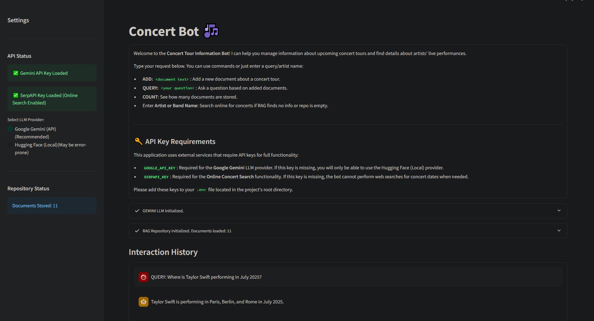 Concert Tour Bot